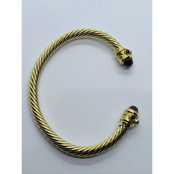 David Yurman Renaissance14K With Red and Green Stones 16.7 Grams - Picture 7 of 10